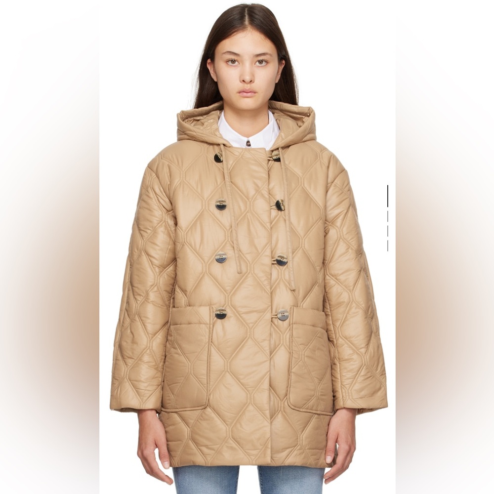 Ganni Tan Quilted Women's Jacket